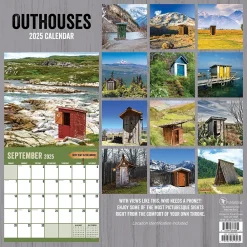 2025 Calendars|TF Publishing 2025 Outhouses 12" x 12" Monthly Wall Calendar (25-1048)