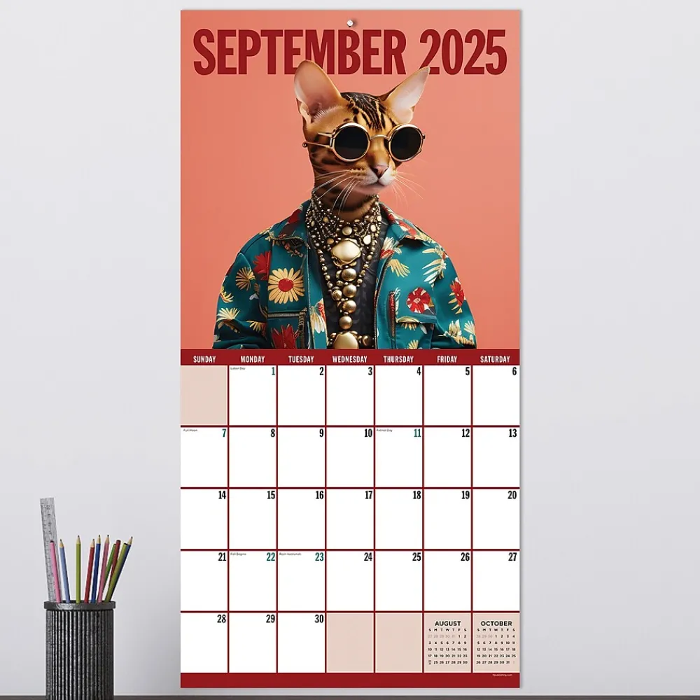 2025 Calendars|TF Publishing 2025 Pawsmopolitan 12" x 12" Monthly Wall Calendar (25-1122)