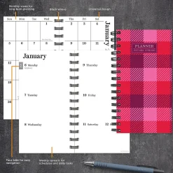2025 Planners|TF Publishing 2025 Pink Plaid 3.5