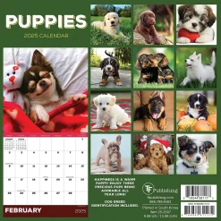 2025 Calendars|TF Publishing 2025 Puppies 7" x 7" Monthly Wall Calendar (25-2007)