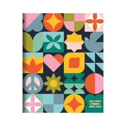 Academic Planners|TF Publishing 2024-2025 Scandinavian Symbols 6.5" x 8" Academic Monthly Planner, Paperboard Cover, Multicolor (AY25-4212)