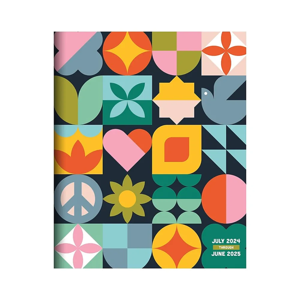 Academic Planners|TF Publishing 2024-2025 Scandinavian Symbols 6.5" x 8" Academic Monthly Planner, Paperboard Cover, Multicolor (AY25-4212)