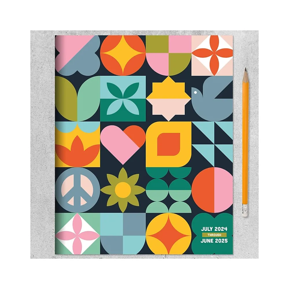 Academic Planners|TF Publishing 2024-2025 Scandinavian Symbols 6.5" x 8" Academic Monthly Planner, Paperboard Cover, Multicolor (AY25-4212)