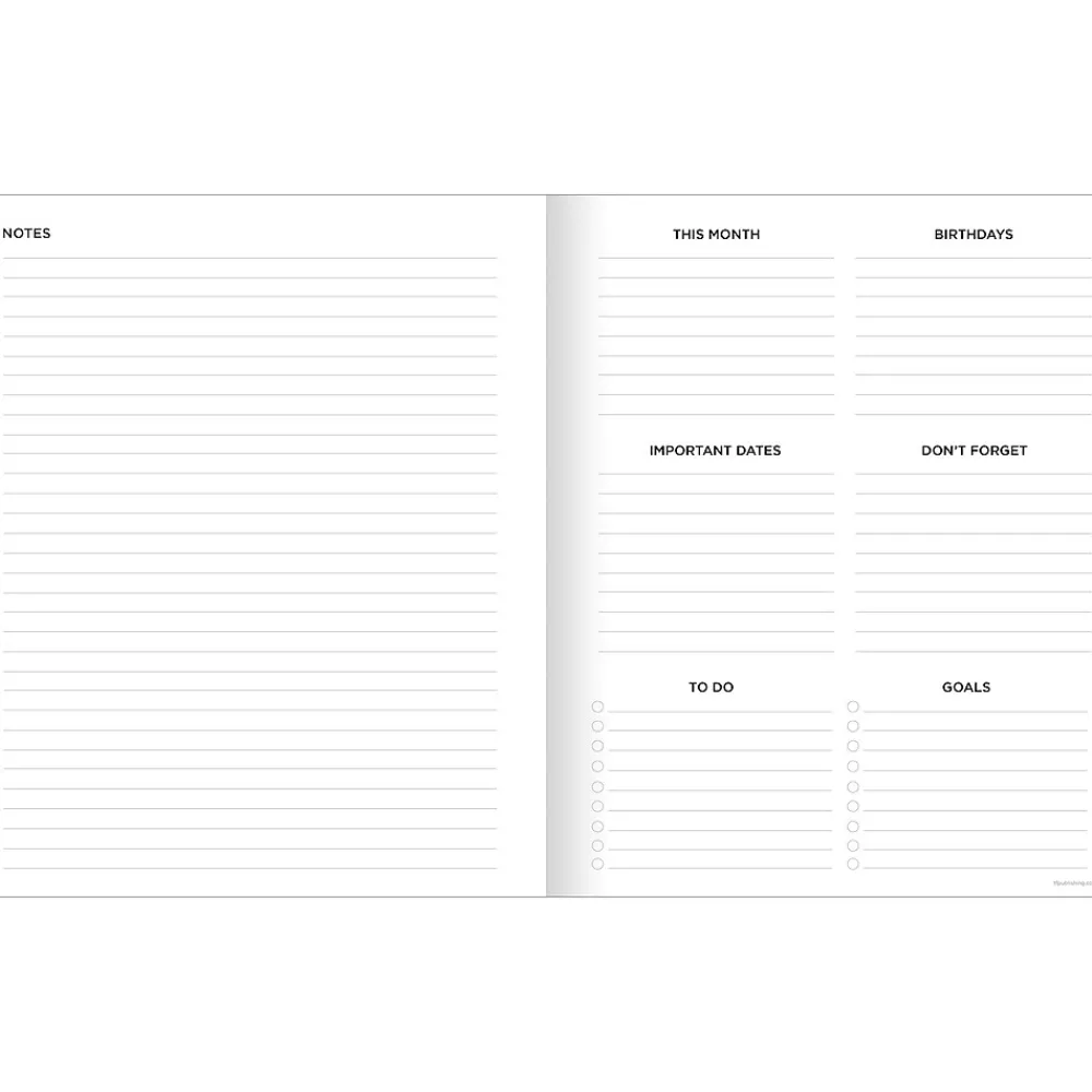 Academic Planners|TF Publishing 2024-2025 Slate 9" x 11" Academic Monthly Planner, Paperboard Cover, Black/Gray (AY25-4512)