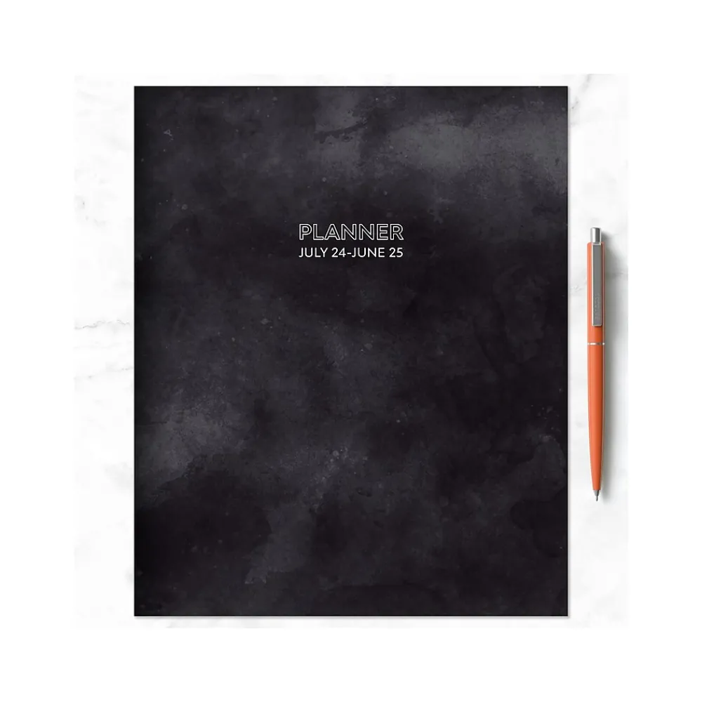 Academic Planners|TF Publishing 2024-2025 Slate 9" x 11" Academic Monthly Planner, Paperboard Cover, Black/Gray (AY25-4512)
