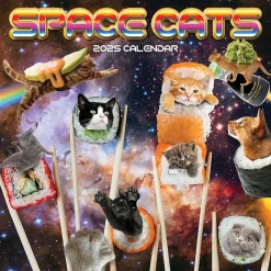 2025 Calendars|TF Publishing 2025 Space Cats 7" x 7" Monthly Wall Calendar (25-2009)