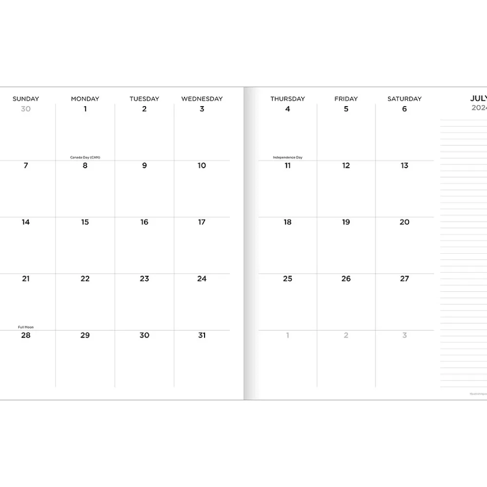 Academic Planners|TF Publishing 2024-2025 Spiral Print 9" x 11" Academic Monthly Planner, Paperboard Cover, Multicolor (AY25-4516)