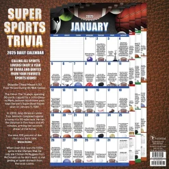 2025 Calendars|TF Publishing 2025 Sports Facts & Trivia 12" x 12" Monthly Wall Calendar (25-1135)