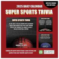 2025 Calendars|TF Publishing 2025 Sports Facts & Trivia 5.25" x 5.25" Day-to-Day Calendar (25-3022)