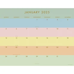 2025 Calendars|TF Publishing 2025 Super Stripe 17" x 22" Monthly Desk Pad Calendar (25-8210)