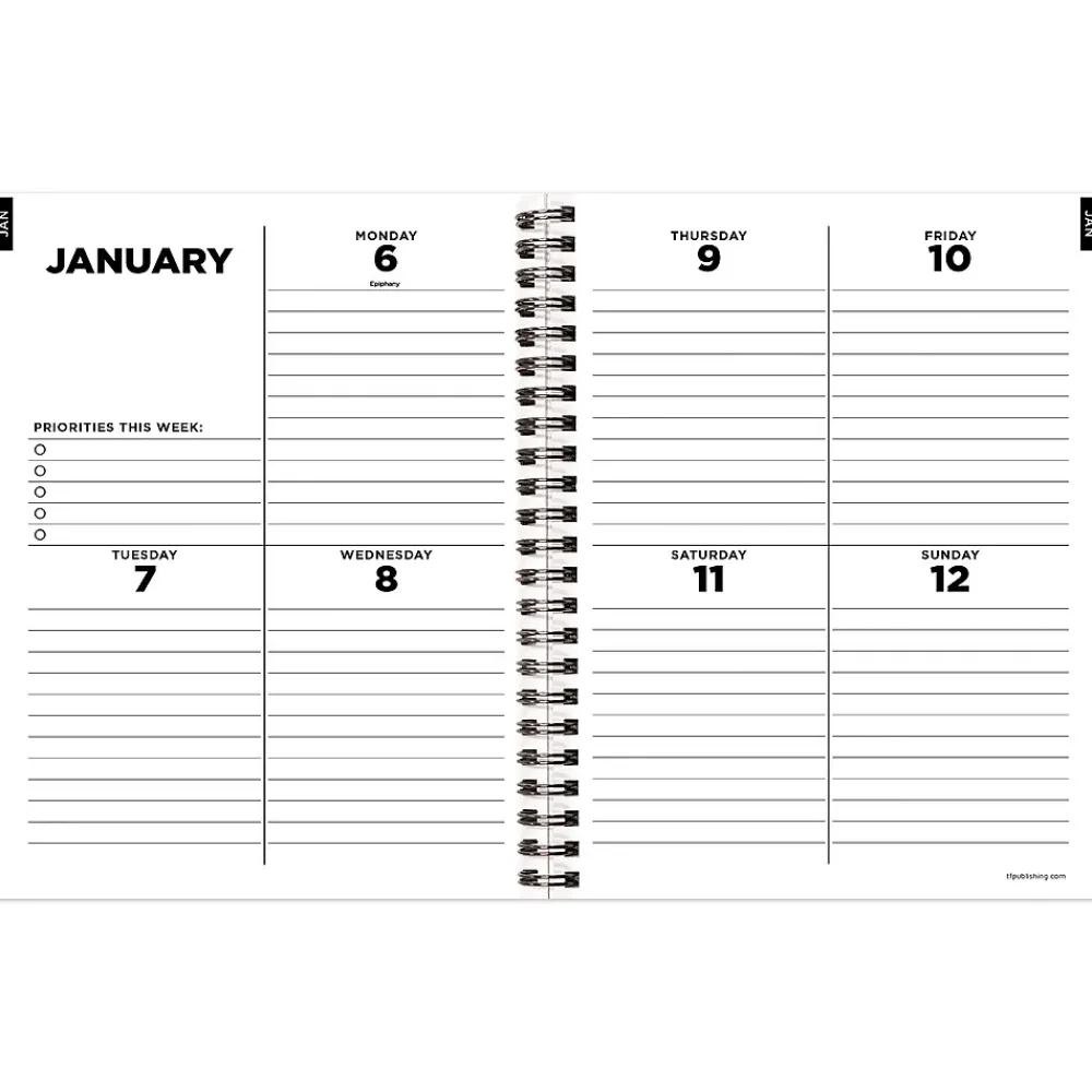 2025 Planners|TF Publishing 2025 The Beatles 6.5" x 8" Weekly & Monthly Planner, Paperboard Cover, Multicolor (25-9224)