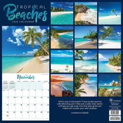 2025 Calendars|TF Publishing 2025 Tropical Beaches 12" x 12" Monthly Wall Calendar (25-1030)