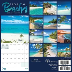 2025 Calendars|TF Publishing 2025 Tropical Beaches 7" x 7" Monthly Wall Calendar (25-2012)
