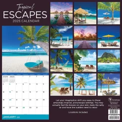 2025 Calendars|TF Publishing 2025 Tropical Escapes 12" x 12" Monthly Wall Calendar (25-1031)