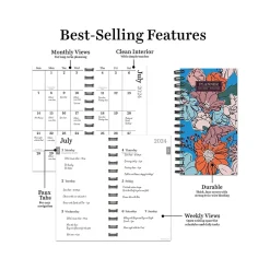 Academic Planners|TF Publishing 2024-2025 True Blue Flowers 3.5