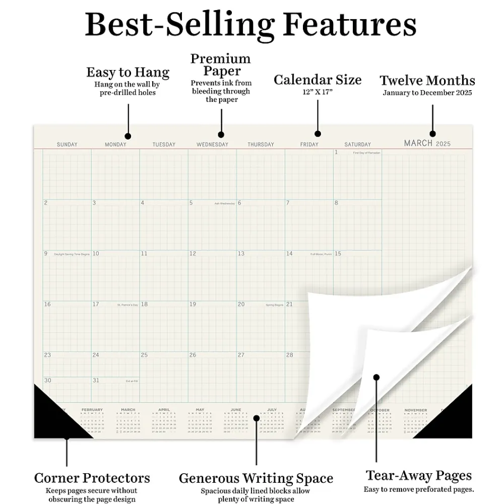 2025 Calendars|TF Publishing 2025 Vintage Professional 12" x 17" Monthly Desk Pad Calendar (25-8504)