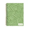 Academic Planners|TF Publishing 2024-2025 White Lotus Verde Fronds 6" x 8" Academic Weekly & Monthly Planner, Paperboard Cover, Green/White