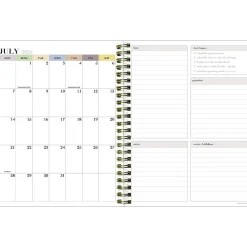 Academic Planners|TF Publishing 2024-2025 White Lotus Verde Fronds 6