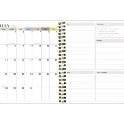 Academic Planners|TF Publishing 2024-2025 White Lotus Series Seersucker Stripe 6