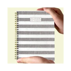 Academic Planners|TF Publishing 2024-2025 White Lotus Series Seersucker Stripe 6