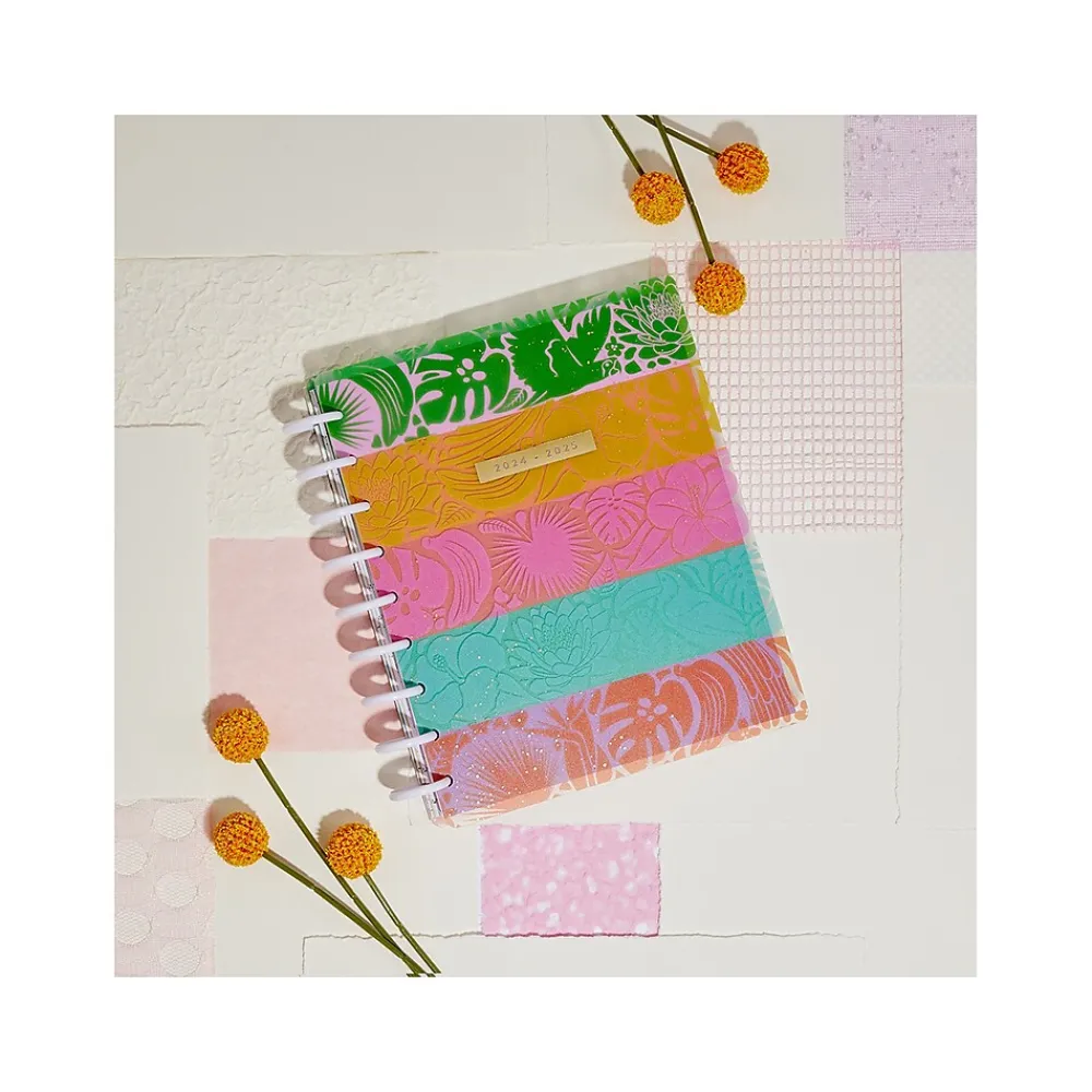 Academic Planners|The Happy Planner 2024-2025 Bold and Botanical 7" x 9.25" Academic Weekly & Monthly Planner, Plastic Cover, Multicolor