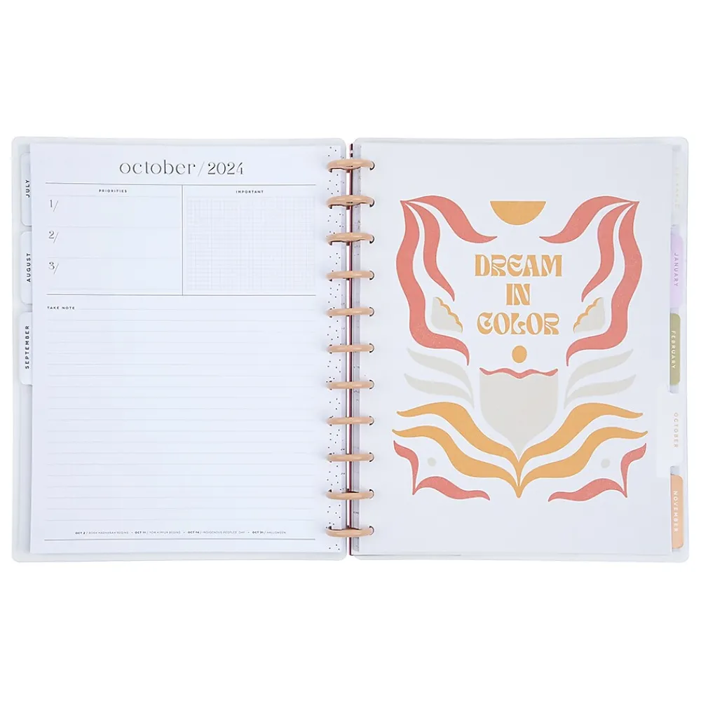Academic Planners|The Happy Planner 2024-2025 Desert Thistle 8.5" x 11" Academic Weekly & Monthly Planner, Plastic Cover, Multicolor