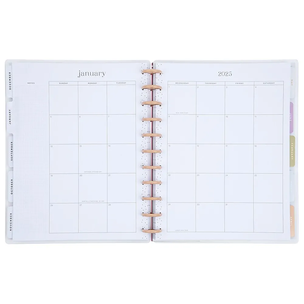 Academic Planners|The Happy Planner 2024-2025 Desert Thistle 8.5" x 11" Academic Weekly & Monthly Planner, Plastic Cover, Multicolor