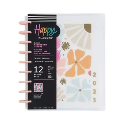 Academic Planners|The Happy Planner 2024-2025 Desert Thistle 7" x 9.25" Academic Weekly & Monthly Planner, Plastic Cover, Multicolor