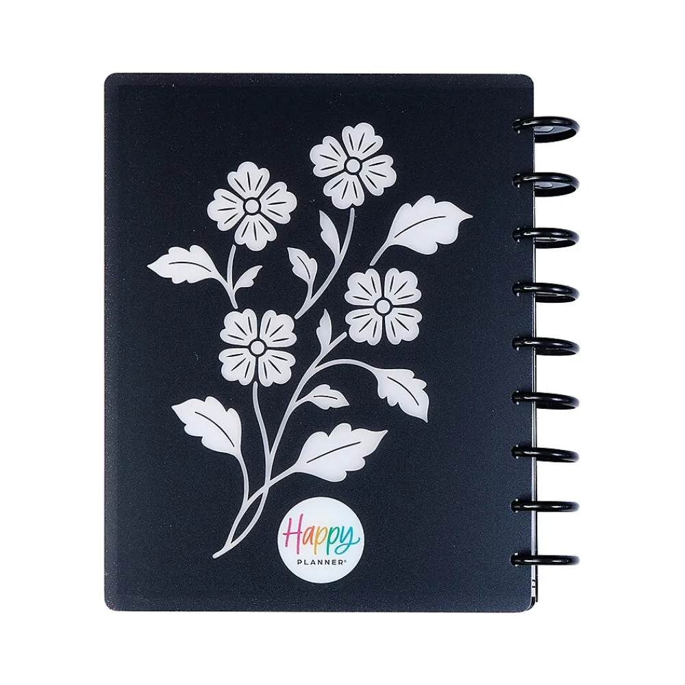 2025 Planners|The Happy Planner 2025 Ink & Ivy 7" x 9.25" Weekly & Monthly Planner, Plastic Cover, Black/White (PPCD12-566)
