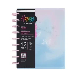 Academic Planners|The Happy Planner 2024-2025 Trust the Universe 7" x 9.25" Academic Weekly & Monthly Planner, Plastic Cover, Blue/Pink