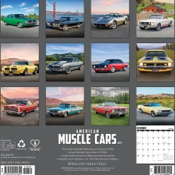 2025 Calendars|Willow Creek 2025 American Muscle Cars 12" x 12" Monthly Wall Calendar (41345)