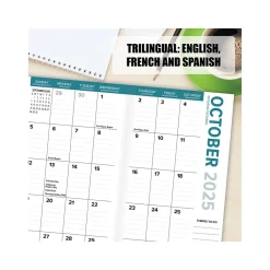 Academic Planners|Willow Creek 2024-2026 Basic Black Academic Monthly Planner, Paper Cover, Black/Brown (47651)