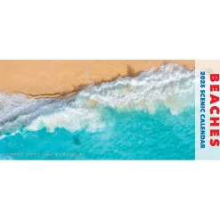 2025 Calendars|Willow Creek 2025 Beaches 15" x 6.5" Yearly Panoramic Wall Calendar (48283)