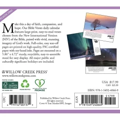 2025 Calendars|Willow Creek 2025 Bible Verses 6" x 5.5" Day-to-Day Calendar (40669)