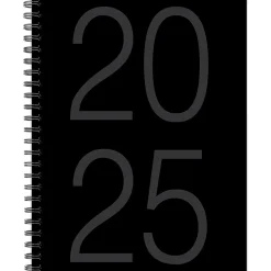 2025 Planners|Willow Creek 2025 Black 6.5" x 8.5" Academic Year Weekly Planner Cover, Black/Gray (48566)