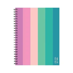 Academic Planners|Willow Creek 2024-2025 Cabana Stripe 6.5" x 8.5" Academic Weekly & Monthly Planner, Softcover, Multicolor (46234)