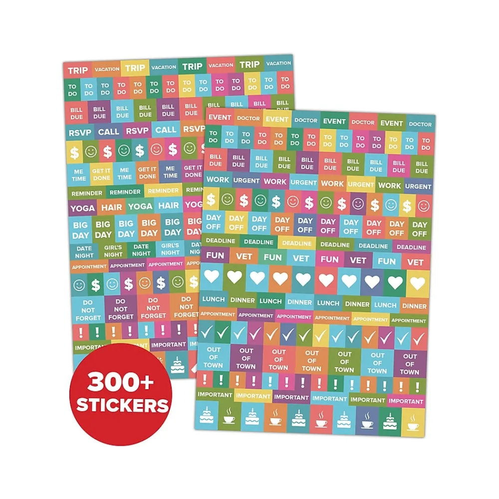 Academic Planners|Willow Creek 2024-2025 Cabana Stripe 6.5" x 8.5" Academic Weekly & Monthly Planner, Paper Cover, Multicolor (46234)