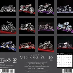 2025 Calendars|Willow Creek 2025 Classic Motorcycles 12" x 12" Monthly Wall Calendar (42434)