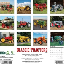 2025 Calendars|Willow Creek 2025 Classic Tractors 12" x 12" Monthly Wall Calendar (42458)