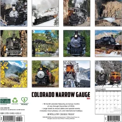 2025 Calendars|Willow Creek 2025 Colorado Narrow Gauge Railroads 12" x 12" Monthly Wall Calendar (42533)