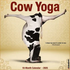 2025 Calendars|Willow Creek 2025 Cow Yoga 7" x 7" Monthly Wall Calendar (45725)