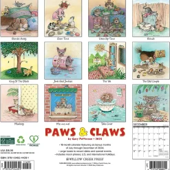 2025 Calendars|Willow Creek 2025 Gary Patterson's Paws n Claws 12" x 12" Monthly Wall Calendar (44391)