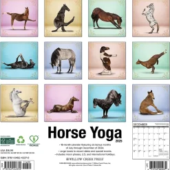 2025 Calendars|Willow Creek 2025 Horse Yoga 12" x 12" Monthly Wall Calendar (43370)
