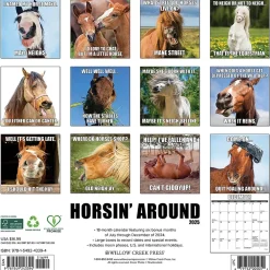 2025 Calendars|Willow Creek 2025 Horsin’ Around 12" x 12" Monthly Wall Calendar (43394)