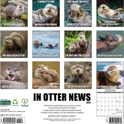 2025 Calendars|Willow Creek 2025 In Otter News 12" x 12" Monthly Wall Calendar (43479)
