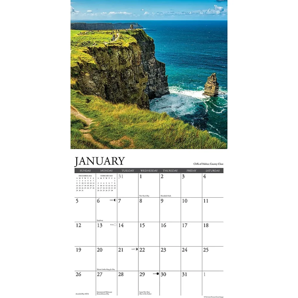 2025 Calendars|Willow Creek 2025 Ireland 12" x 12" Monthly Wall Calendar (43509)