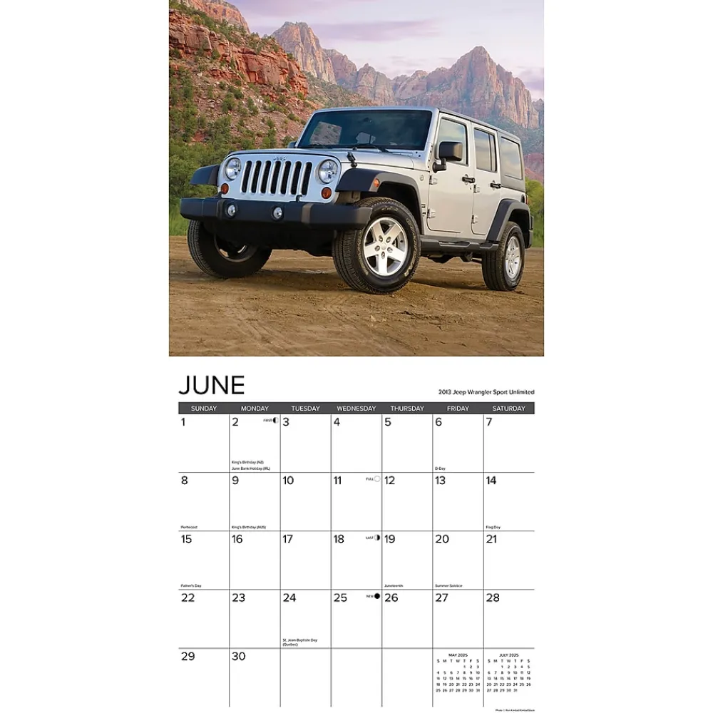 2025 Calendars|Willow Creek 2025 Jeep 12" x 12" Monthly Wall Calendar (46456)