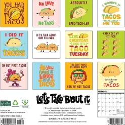 2025 Calendars|Willow Creek 2025 Let's Taco About It 12" x 12" Yearly Wall Calendar (46623)