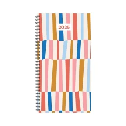 2025 Planners|Willow Creek 2025 Modern Stripe 3.5" x 6.5" Weekly & Monthly Planner, Paper Cover, Multicolor (48542X)