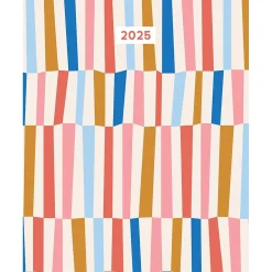 2025 Planners|Willow Creek 2025 Modern Stripe 5" x 9.5" Monthly Planner, Multicolored (48597)